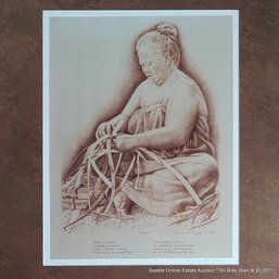 Dawn M. Traina Offset Lithograph 'Ulana' Circa 1987, Pencil Signed, 20.50' X 16.75' Framed