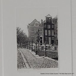 Wim Van Der Meij Original Etching 'Amsterdam' #108/400, Pencil Signed, 18.50' X 14' Framed