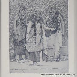 Kathy Long Offset Lithograph 'Oli Aloha', Artist Proof With Letter Of Authenticity, Pencil Signed, Framed