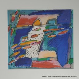 Mary Ann Tollefson Acrylic & Mixed Media Artwork, Signed, 16.50' X 17' Framed