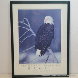 Lee Man Vintage 1993 Offset Lithograph 'The Majestic American Eagle', 25.25' X 19.25' Framed