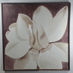 Gallanos Oil Painting On Canvas 'Magnolia', Signed & Dated 1978, 37' X 37' Framed