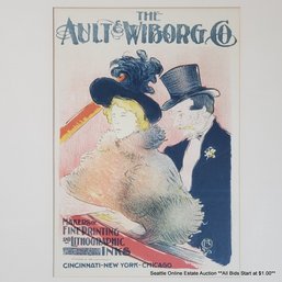 Henri De Toulouse-Lautrec Vintage Book Plate 'The Ault & Wiborg Co.', 21' X 17' Framed
