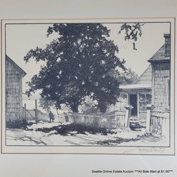 Gordon Grant (1875-1962) Lithograph 'Lane's End', Pencil Signed, 15.50' X 18.50' Framed