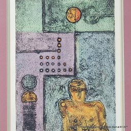 Raul G. Isidro Original Collagraph 'Eclipse IV', Artist's Proof, Pencil Signed, Framed