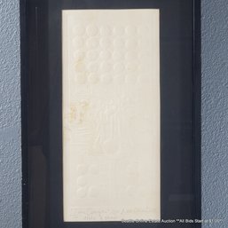 Raul G. Isidro Original Embossed Artwork On Paper Artist's Proof, Signed & Dated, Framed