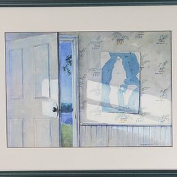 Michael Spakowsky (1949-2014) Offset Lithograph Of An Interior Scene, Signed & Dated 1978 In The Print, Framed