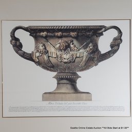 Giovanni Battista Piranesi Large Archival Print On Paper 'Altra Veduta' Of The Warwick Vase, Framed