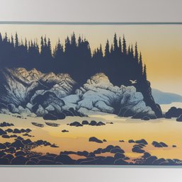 Ronald Russell Original Serigraph 'Quite Cove', Artist's Proof, Signature In The Print, Framed