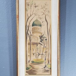 Rodolfo Marma Mid-Century Lithograph Depicting An Architectural Landscape, Signature In The Print, Framed