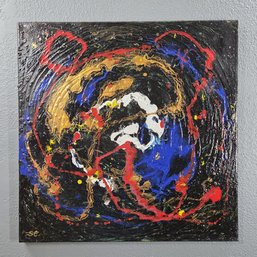 Carla Sa Fernandes Signed Acrylic On Canvas Titled Bulldog With COA, 19.75' X 19.75' Unframed