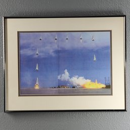 New Mexico Museum Of Space History Archival Print Of The McDonnell Douglas DC-X 1993 Test Flight, Framed