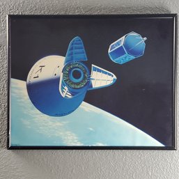 Pat Rawlings Archival Print Of The Kistler K-1 In Space, Signed & Dated 1994 In The Print, Framed