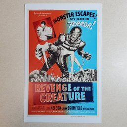 Modern 'Revenge Of The Creature' Movie Poster, 17' X 11'