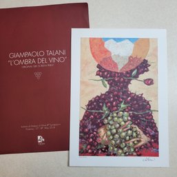 Giampaolo Talani Original Signed Silkscreen Print 'L'Ombra Del Vino' #XLIII/CC' With COA In Original Portfolio
