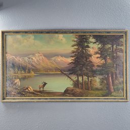 John Delane Original Oil Painting On Board "Powell River B.C.", Signed, Framed