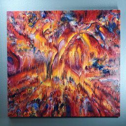 Oleksiy Leonidovich Vylusk Original Oil Painting On Canvas 'Melting Of Color', Signed & Dated 2017