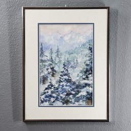 Sibby DeForest Original Watercolor Painting On Paper "Nature's Gifts", Signed, Framed
