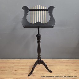 Ebonized And Maple Adjustable Music Stand