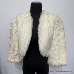 Vintage Oppenheim Collins & Co. White Mink Bolero Fur Jacket