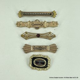 5 Vintage Mostly Art Deco Style Pins