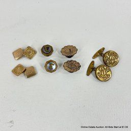 4 Pairs Of Vintage Cufflinks, Most Monogrammed