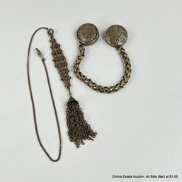 Vintage Cloak Chain And Pocket Watch Chain