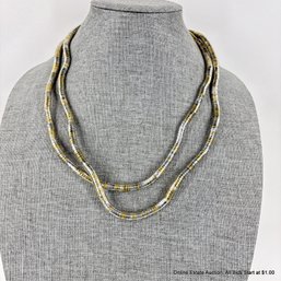 Shapable Gold And Silver Tone Bracelet Or Necklace