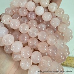 Lot Of Rose Quartz 0.5' Beads