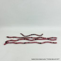 Lot Of Rhodonite 5/16' And 1/2'  Beads