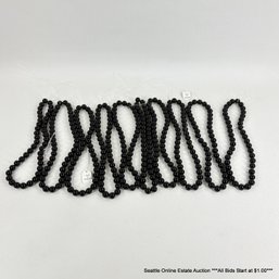 Lot Of Black Tourmaline 3/8' Beads