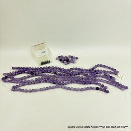 Lot Of Amethyst 3/16' And 3/18' Beads