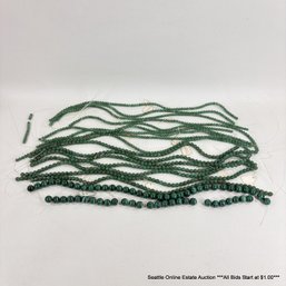 Lot Of Green Jadeite And Malachite Beads