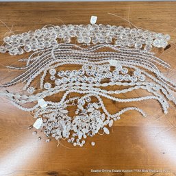 Lot Of Assorted Round And Carved Clear Quartz Beads