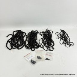 Lot Of Black Tourmaline Beads