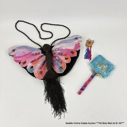 Hand Made Butterfly Purse With Mini Butterfly And Catcher