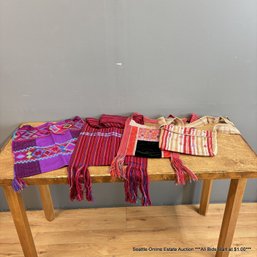 4 Guatemalan And Thai Hand Woven And Embroidered Bags And Pouches