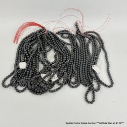 Lot Of Hematite Round 0.25' Beads