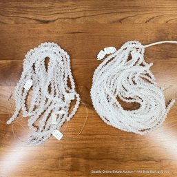 Lot Of Carved Clear Quartz Beads