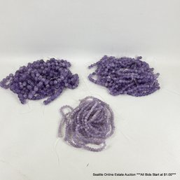 Large Lot Of Amethyst Round Beads