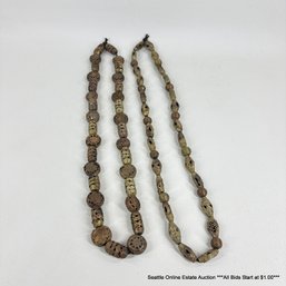 Pair Of Painted Metal Bead Necklaces