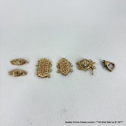 Assorted 14K Yellow Gold Necklace Clasps 4 Grams Total Weight
