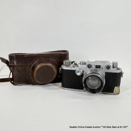 Leica 1937 IIIb Vintage 35mm Camera With Branded Leather Protective Case