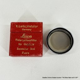Leica Vintage Poore Polarlsationsfilter Camera Lens Filter With Original Box