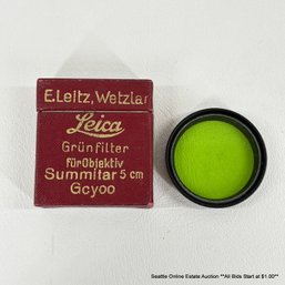 Leica Vintage Gcyoo Grunfilter Camera Lens Filter With Original Box
