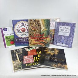 8 Embroidery, Stumpwork, And Goldwork Books