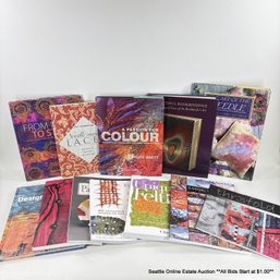 12 Fabric, Sewing, Color, And Bookbinding Resource Books
