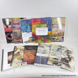Susan Brooks Signed Eco-Dyed Art Journals And Other Assorted Art Medium Books, 10 Books Total