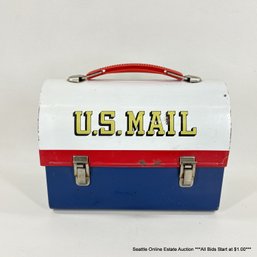 Vintage 1960's Aladdin U.S. Mail Dome Top Metal Lunchbox