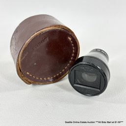 KMZ Soviet USSR 35mm External Viewfinder With Cenei Leather Pouch